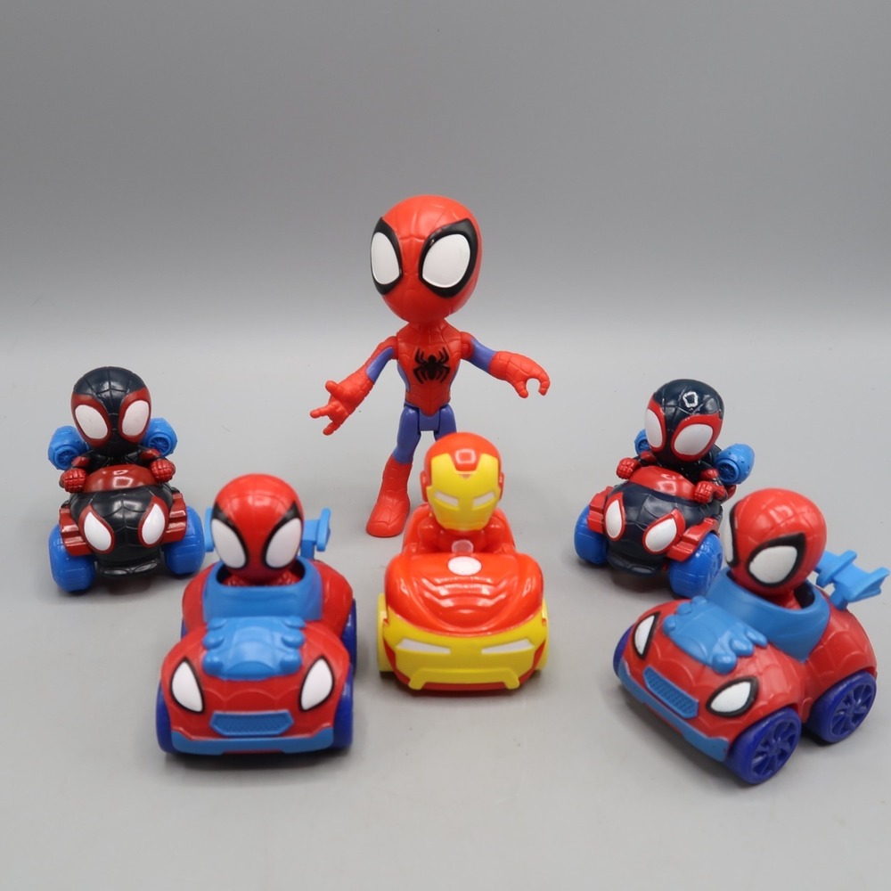 Marvelβ Spidey and his Amazing Friends Web Lot Of 5 Mini Cars racer wheelies toy